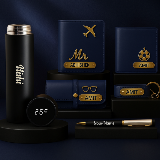 6 in 1 Personalised Birthday Gift For Men, Brother, Father, Husband With Name Engrave | Customized Gift Hamper