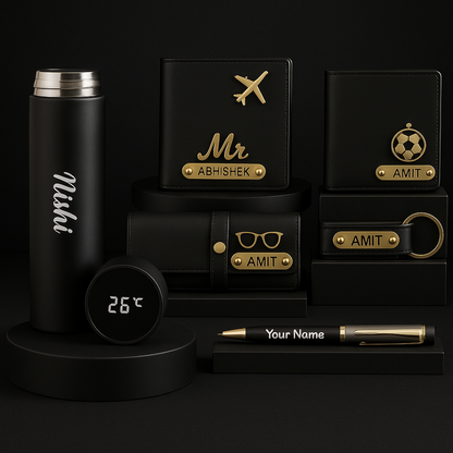 6 in 1 Personalised Birthday Gift For Men, Brother, Father, Husband With Name Engrave | Customized Gift Hamper