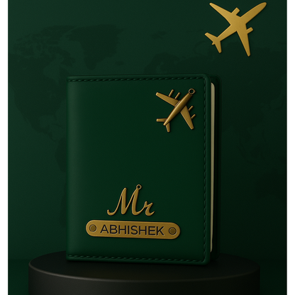 Personalized Passport Cover with Name & Charm