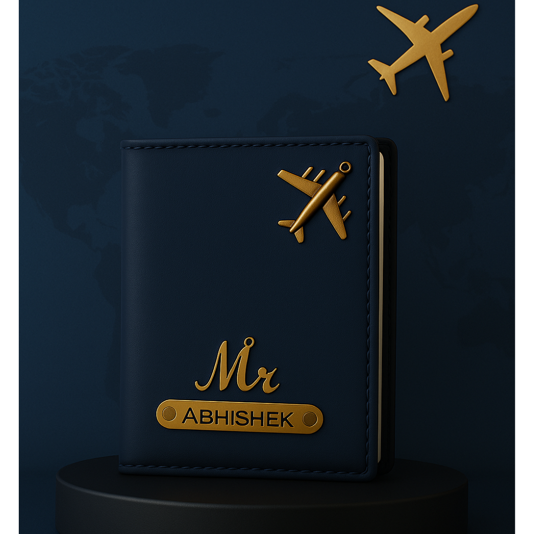 Personalized Passport Cover with Name & Charm
