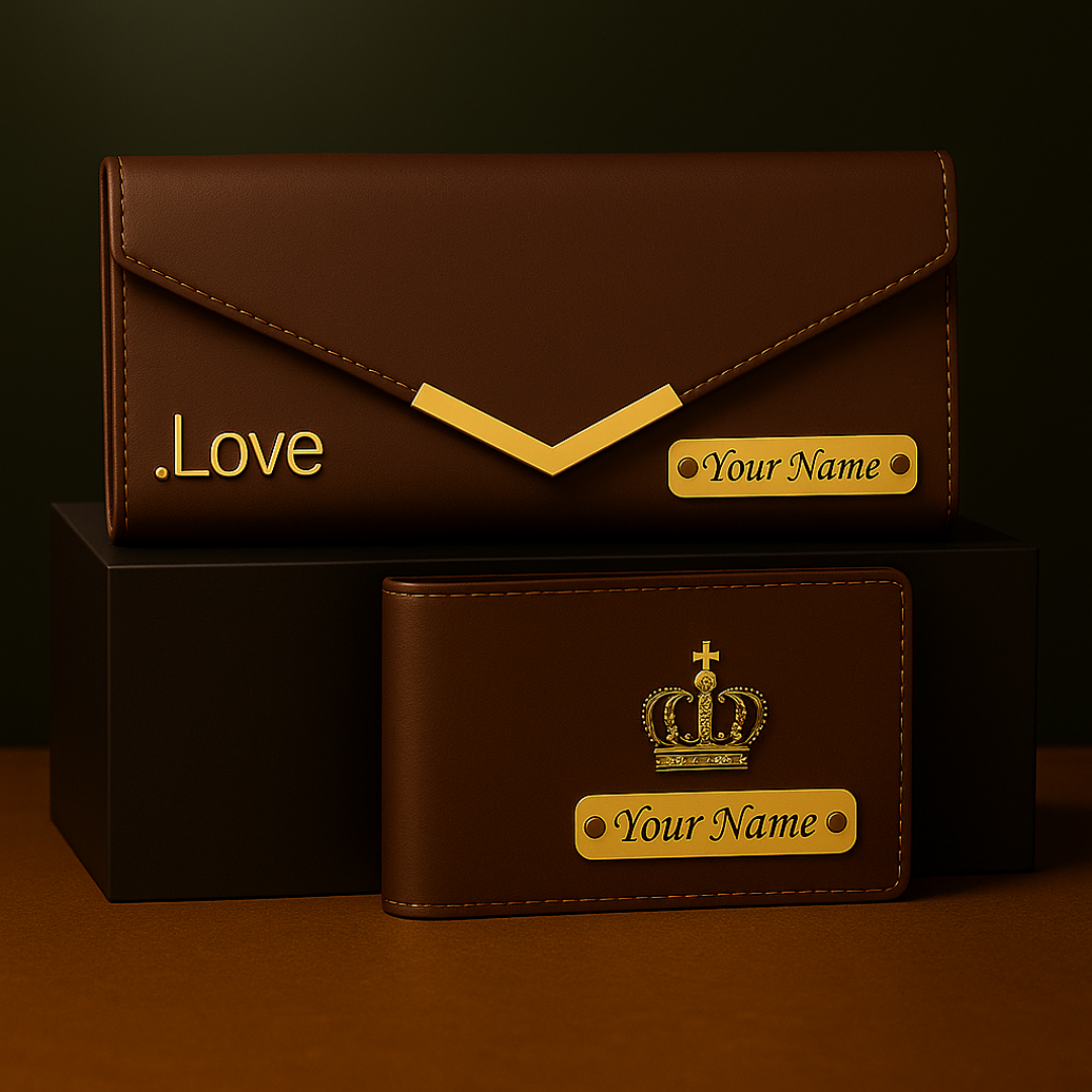 Premium Customized 3 in 1 Gift Set of Wallet,Sunglasses Cover,Keychain