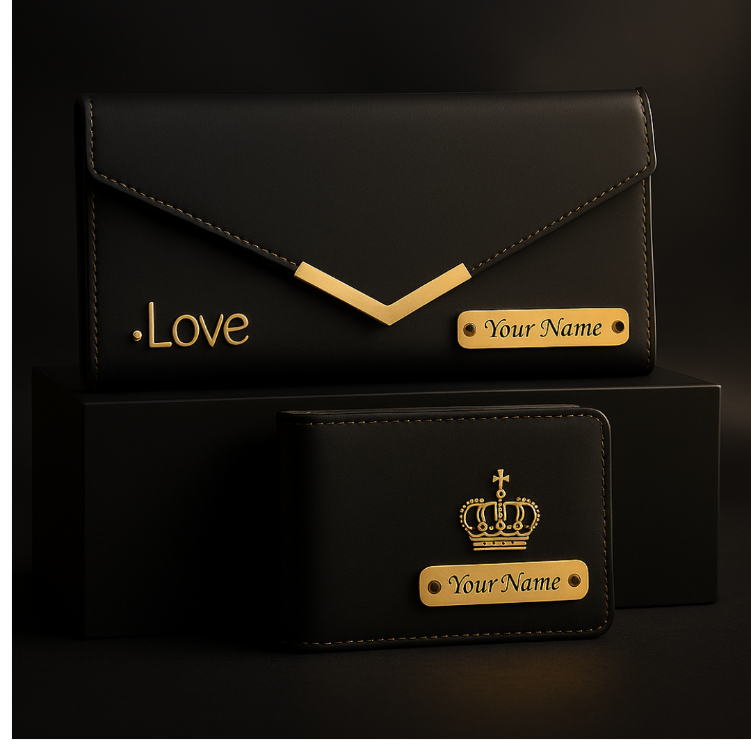 Premium Customized 3 in 1 Gift Set of Wallet,Sunglasses Cover,Keychain