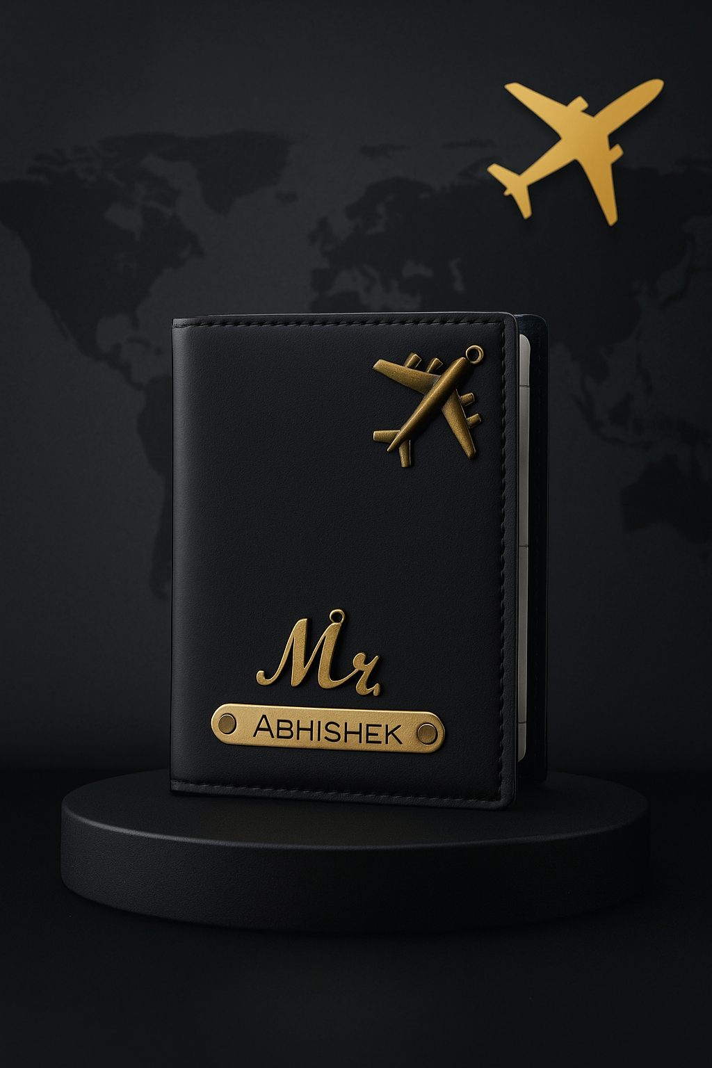 Personalized Passport Cover with Name & Charm
