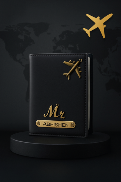 Personalized Passport Cover with Name & Charm